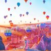 Cappadocia Hot Air Balloon paint by numbers