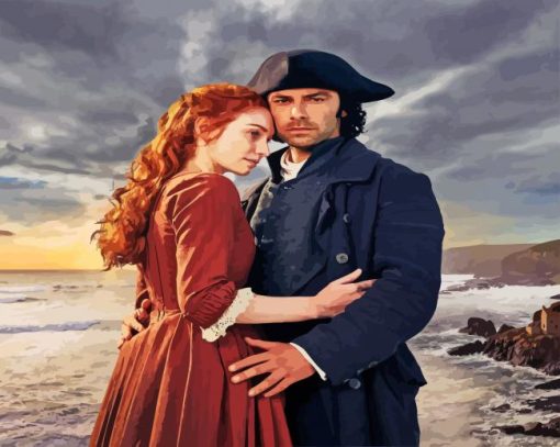 Captain Ross Poldark And Demelza paint by numbers