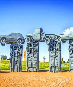 Carhenge Nebraska USA paint by numbers