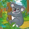 Koala Animal Cartoon paint by numbers