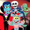 Cartoon Vampires paint by numbers