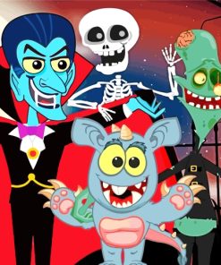 Cartoon Vampires paint by numbers