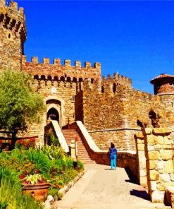 Castello di Amorosa Napa California paint by numbers