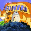 Catbus And Totoro Studio Ghibli paint by numbers