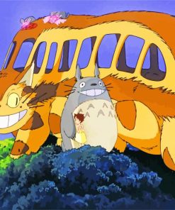 Catbus And Totoro Studio Ghibli paint by numbers