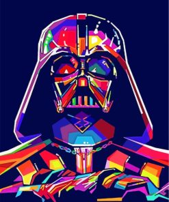 Colorful Darth Vader paint by numbers