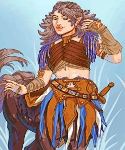 Centaur Druid Female paint by numbers