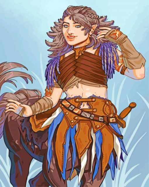 Centaur Druid Female paint by numbers