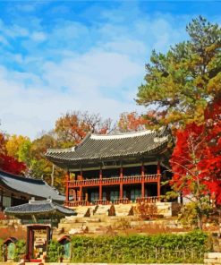 Changdeokgung South Korea paint by numbers