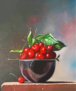 Cherries In Bowl paint by numbers