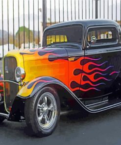 Classic Hot Rod Car paint by numbers