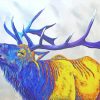 Colorful Elk Art paint by numbers