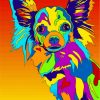 Colorful Chihuahua Dog paint by numbers