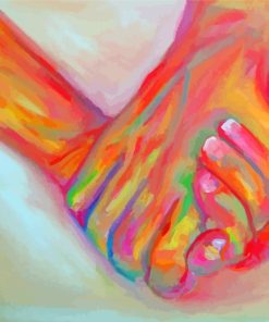 Colorful Holding Hands paint by numbers