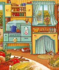 Country Kitchen paint by numbers