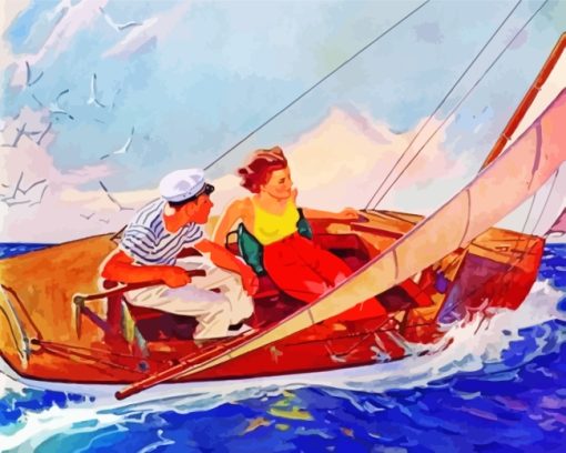 Couple Sailing paint by numbers