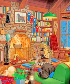 Cozy Cabin paint by numbers