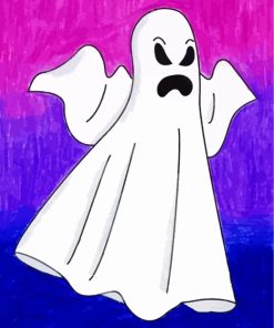 Creepy Ghost paint by numbers