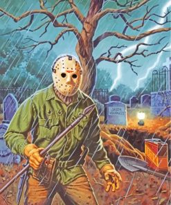 Creepy Jason Voorhees paint by numbers