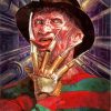 Creepy Freddy Krueger paint by numbers