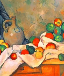 Curtain Jug And Fruit By Paul Cezanne paint by numbers