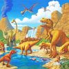 Dinosaurs Animals paint by numbers