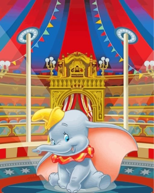 Disney Dumbo Elephant paint by numbers