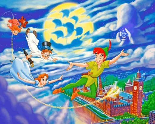 Peter Pan And His Friends Disney Animation paint by numbers