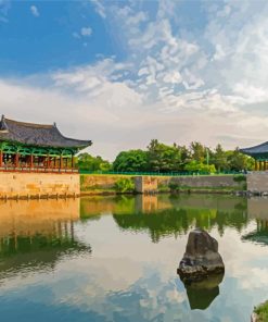 Donggung Palace And Wolji Pond Korea paint by numbers