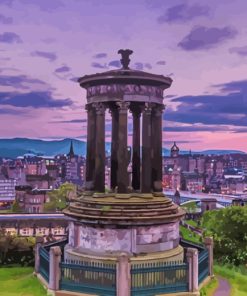 Dugald Stewart Monument Edinburgh paint by numbers