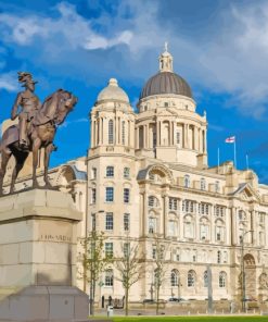 Edward King Statue Liverpool paint by numbers