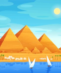 Egypt Pyramids paint by numbers