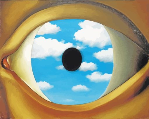 False Mirror Rene Magritte paint by numbers