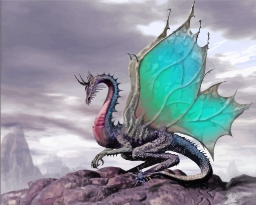 Aesthetic Dragon paint by numbers