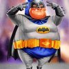 Fat Batman Super hero paint by numbers