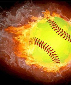 Fire Softball paint by numbers