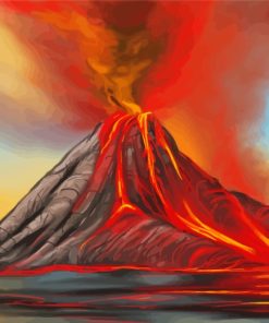 Fire Volcano paint by numbers