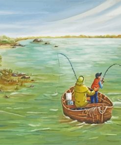 Fishing With Grandfather paint by numbers