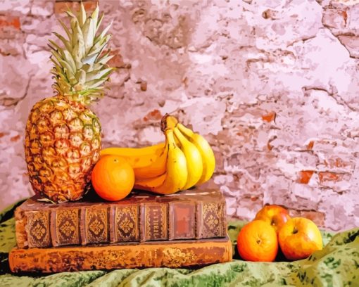 Fruits On Book paint by numbers