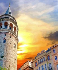 Galata-Tower-Turkey-paint-by-numbers