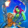 Gamora-and-Raccoon-paint-by-numbers