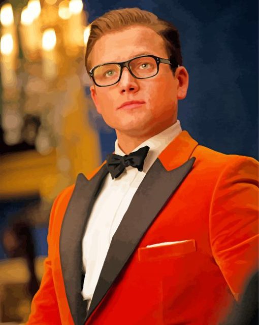 Gary Eggsy Unwin Kingsman paint by numbers