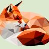 Geometric Fox paint by numbers