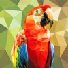 Geometric Parrot paint by numbers