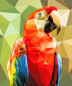 Geometric Parrot paint by numbers