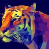 Geometric Tiger paint by numbers