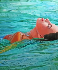 Girl Swimming paint by numbers