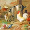 Goat And Chickens paint by numbers