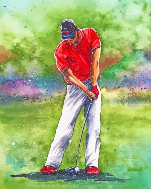 Golfer Art paint by numbers