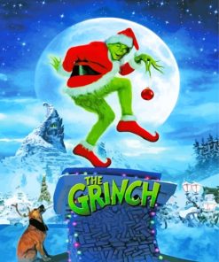 Grinch-And-Max-The-dog-paint-by-numbers